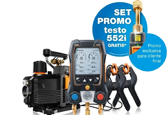 Producto Set promo Analizador de refrigeración - Set con analizador, bomba de vacío y vacuómetro 