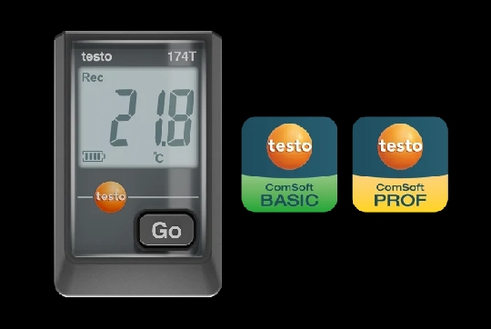 Registrador de temperatura testo 174 T - Con cable USB-C y software para PC